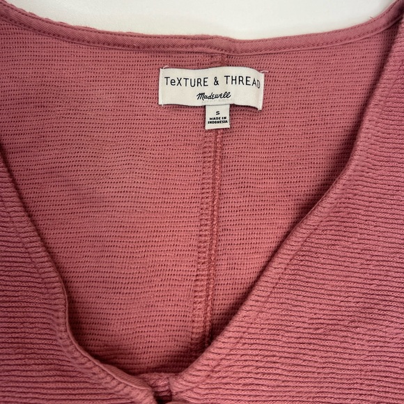Madewell Texture & Thread Button Front Tie Tank Size Small - Picture 5 of 12